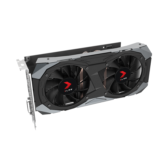 PNY GEFORCE GTX 1660 6GB XLR8, Graphic Card Front Angle, Ehtemam Shop