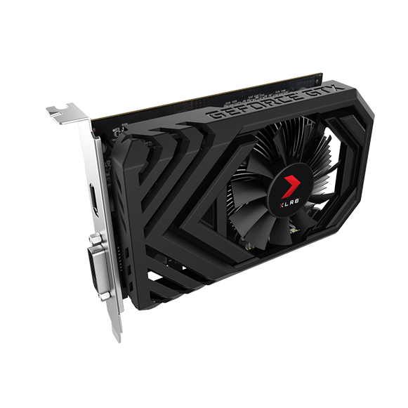 PNY GEFORCE GTX 1650 XLR8, Graphic Card Front Angle, Ehtemam Shop